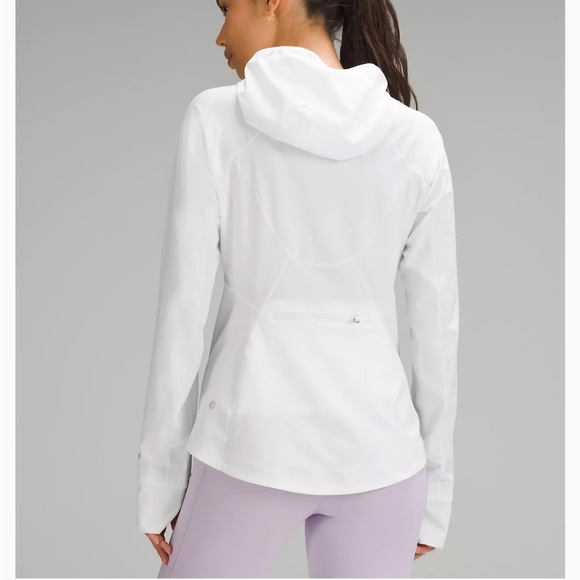 Lululemon mist over windbreaker white size 10 lightweight workout - Picture 2 of 13